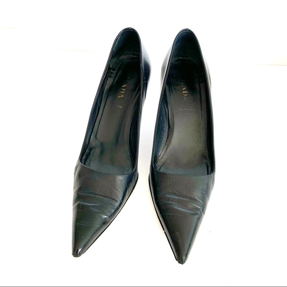 Prada Leather Stiletto Medium Pumps Size 39 - Picture 2 of 7